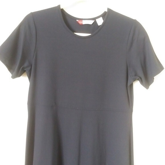 L.L. Bean Traveler Short-Sleeve Dress, Navy Blue, Size Small - Picture 2 of 9